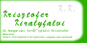 krisztofer kiralyfalvi business card